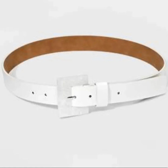 A New Day White Mother of Pearl Buckle Belt - Picture 2 of 9